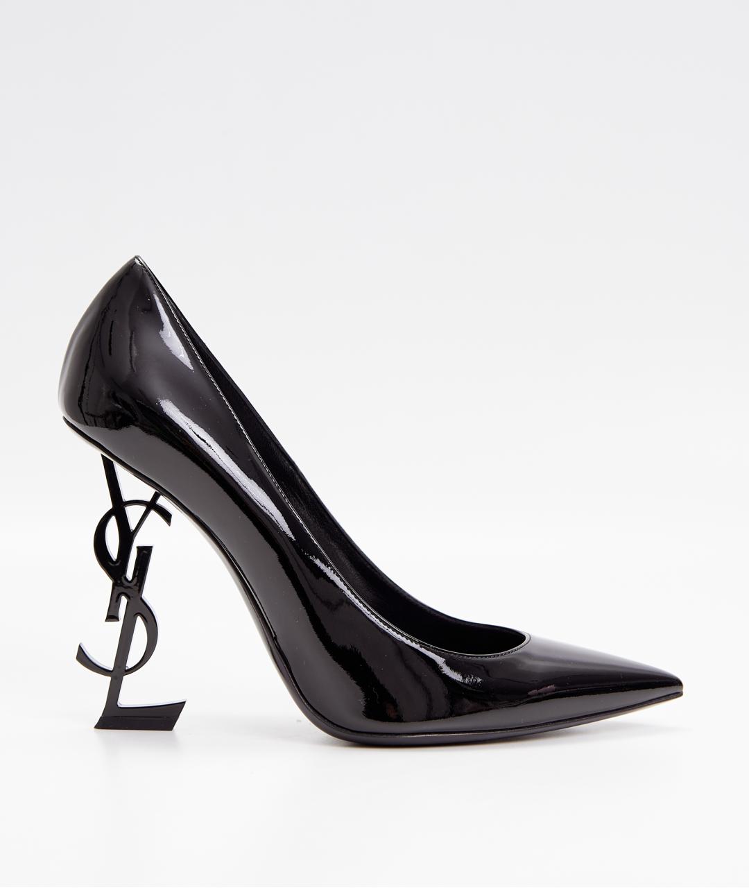 SAINT LAURENT Черные туфли из лакированной кожи, фото 6