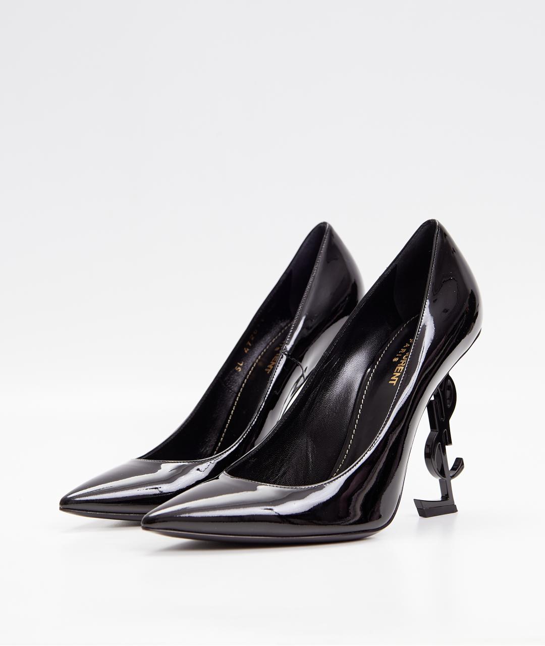 SAINT LAURENT Черные туфли из лакированной кожи, фото 3