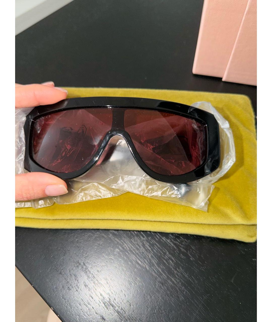 GUCCI Черные пластиковые солнцезащитные очки, фото 3