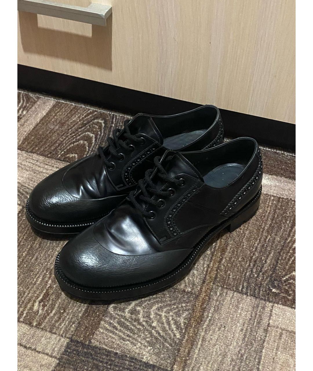PRADA Черные кожаные туфли, фото 6