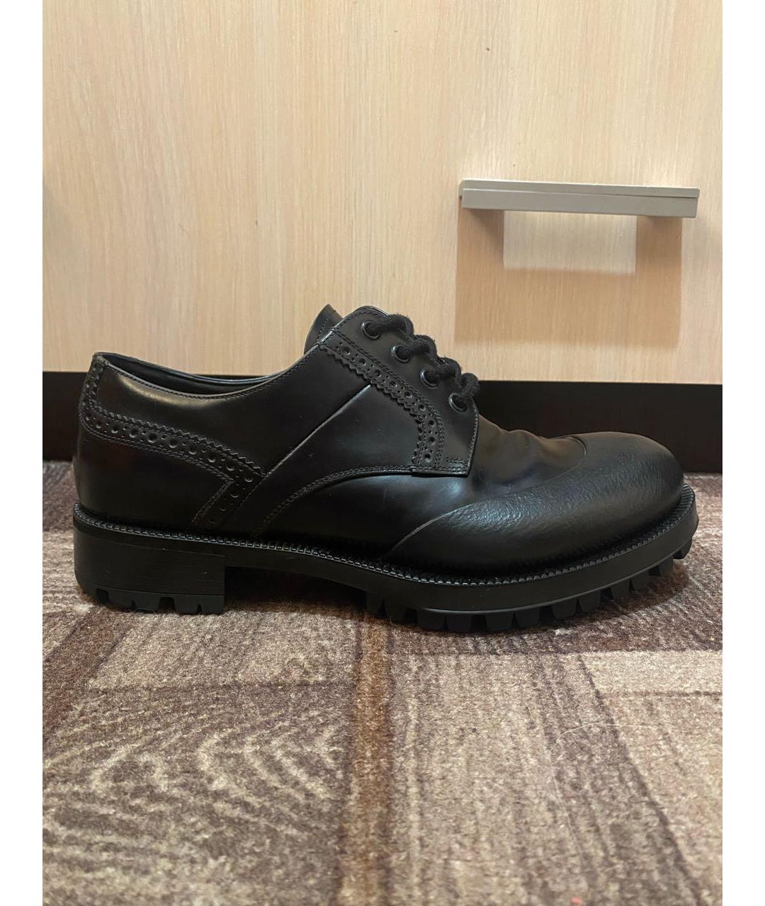 PRADA Черные кожаные туфли, фото 9