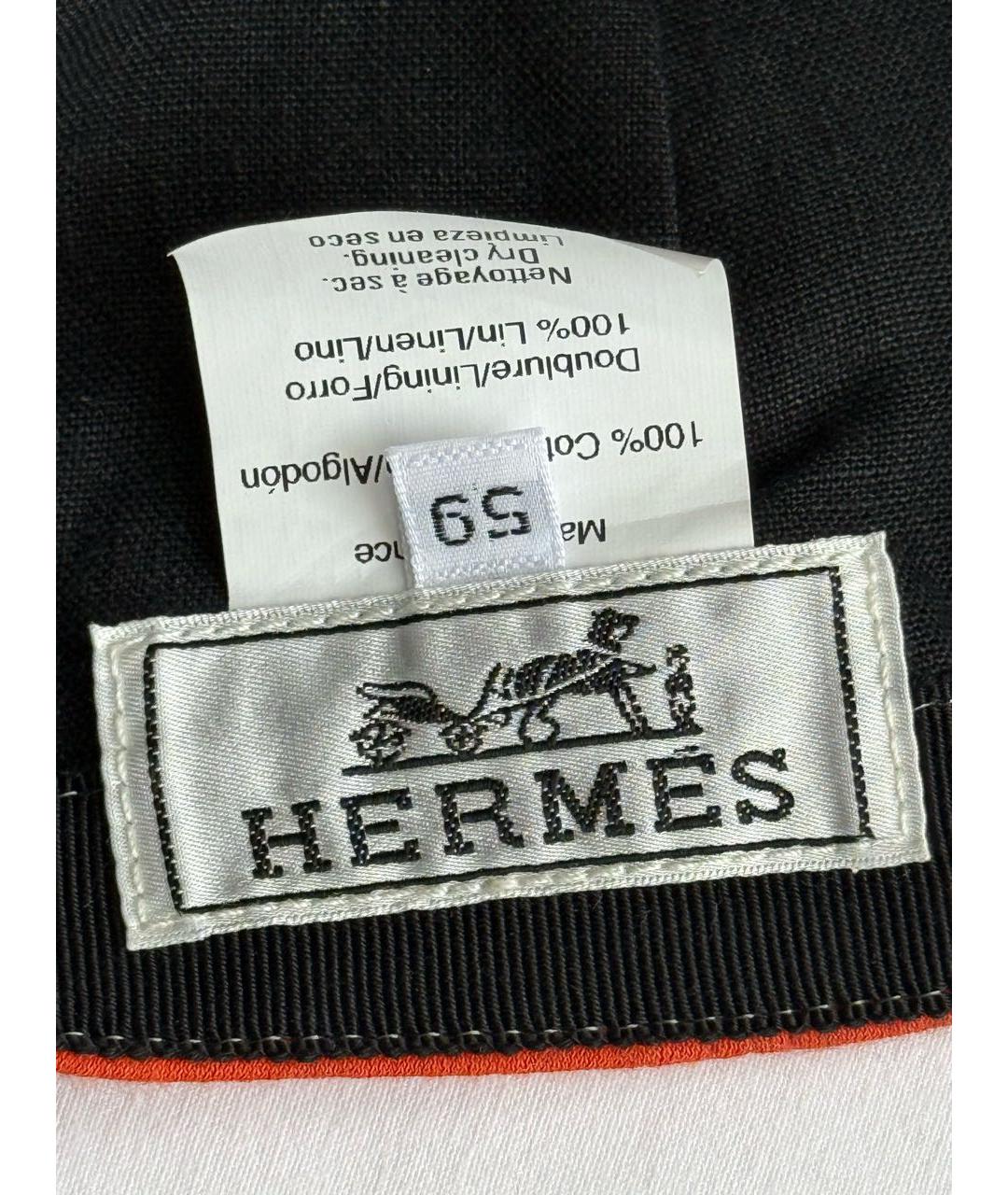 HERMES Оранжевая хлопковая кепка, фото 3