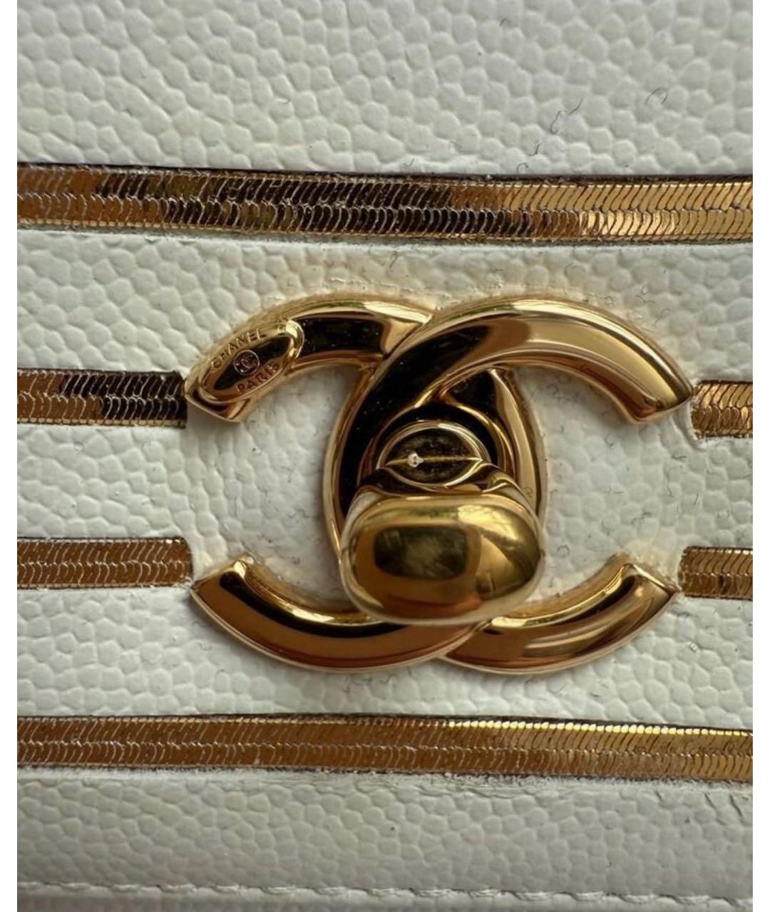 CHANEL Белая кожаная поясная сумка, фото 3