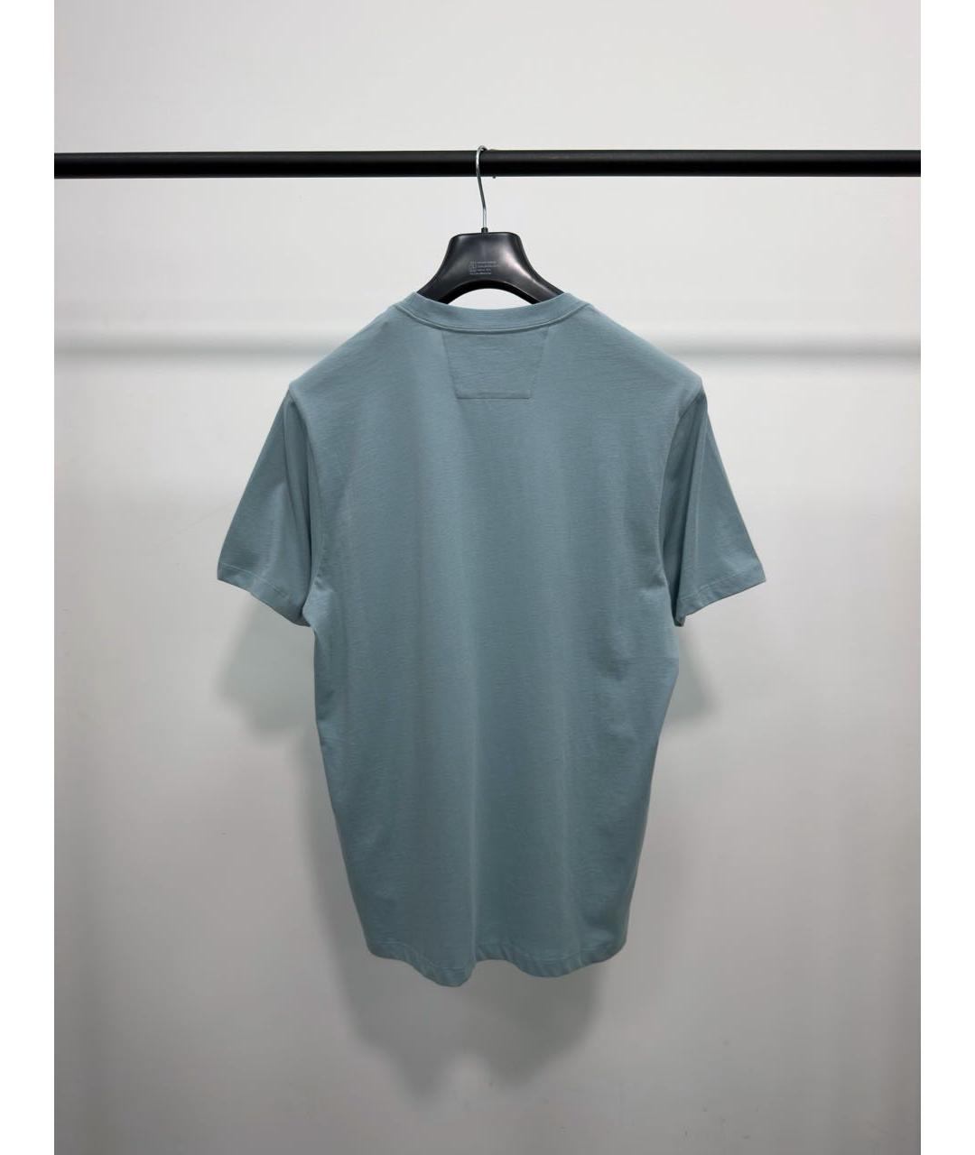 CP COMPANY Голубая хлопковая футболка, фото 4