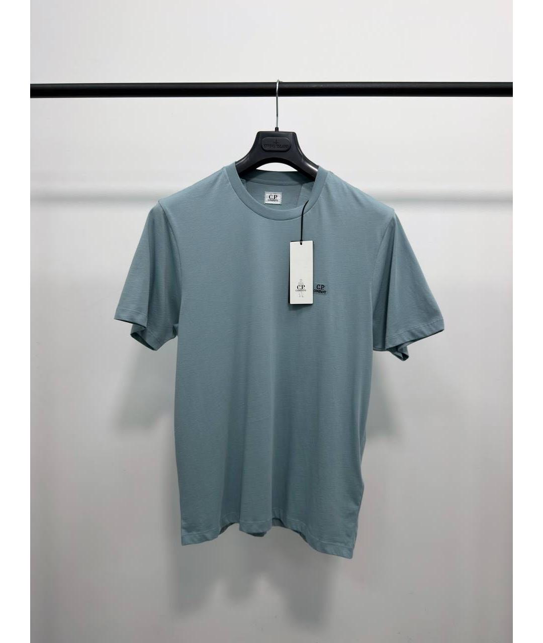 CP COMPANY Голубая хлопковая футболка, фото 5