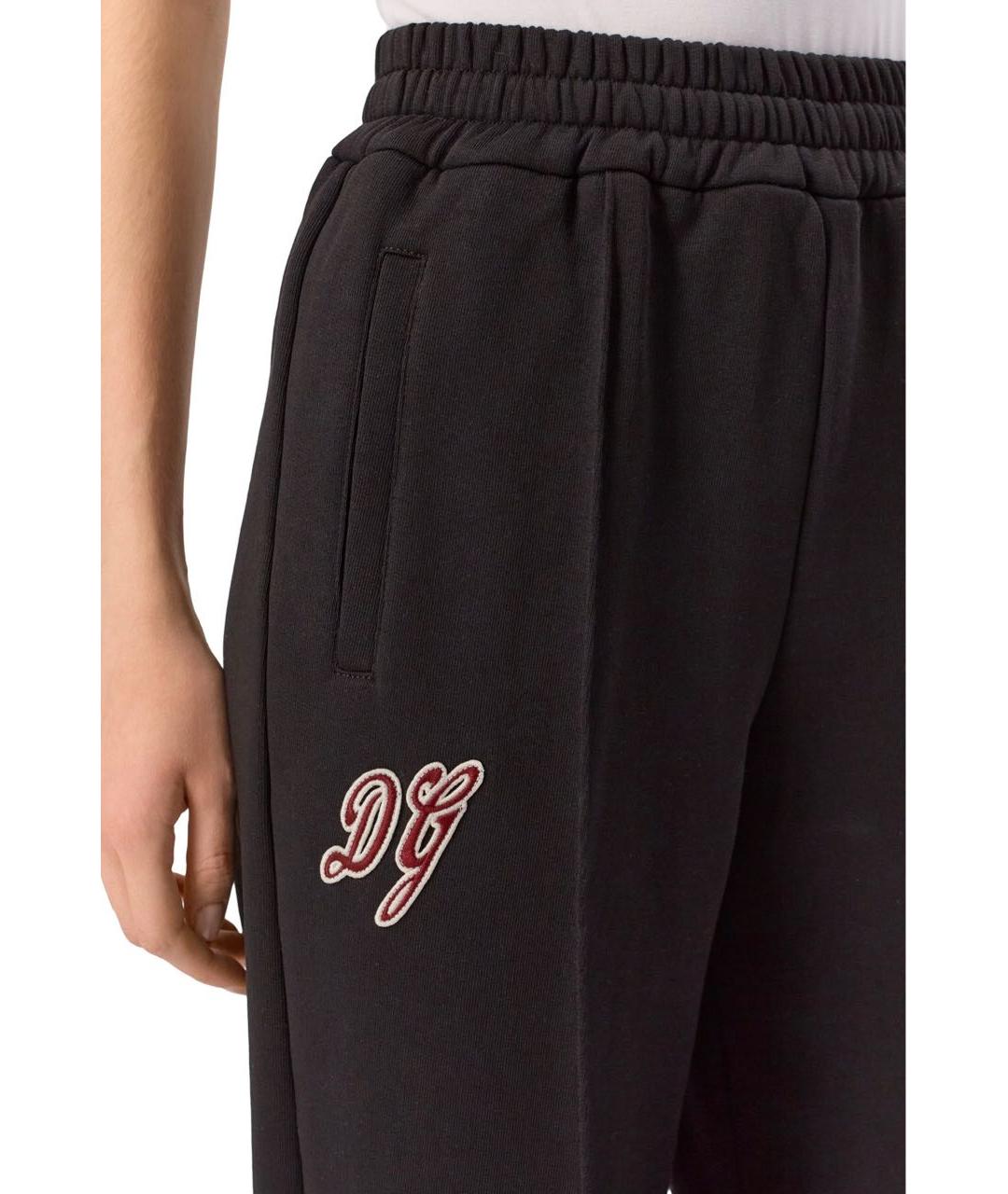 DOLCE&GABBANA Черные хлопковые спортивные брюки и шорты, фото 4