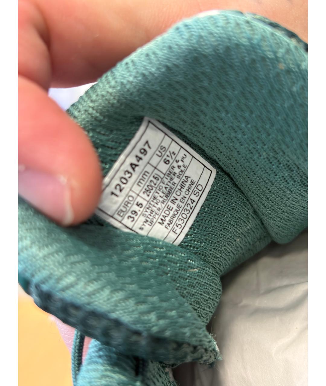 ASICS Зеленые синтетические кроссовки, фото 5
