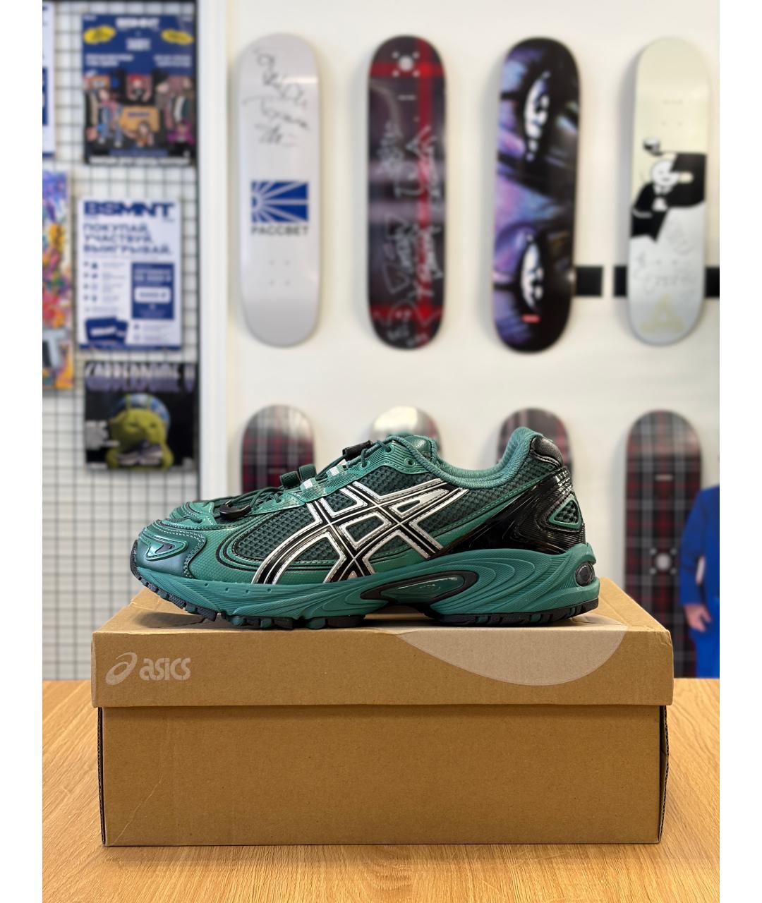 ASICS Зеленые синтетические кроссовки, фото 6