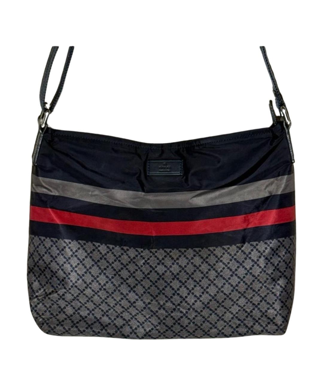 GUCCI Темно-синяя нейлоновая сумка на плечо, фото 1