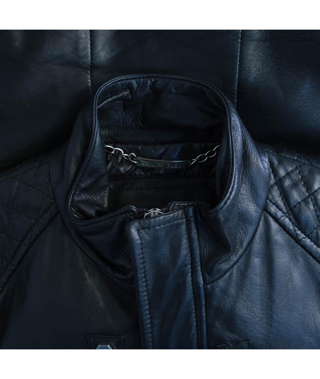 PHILIPP PLEIN Черная кожаная куртка, фото 3