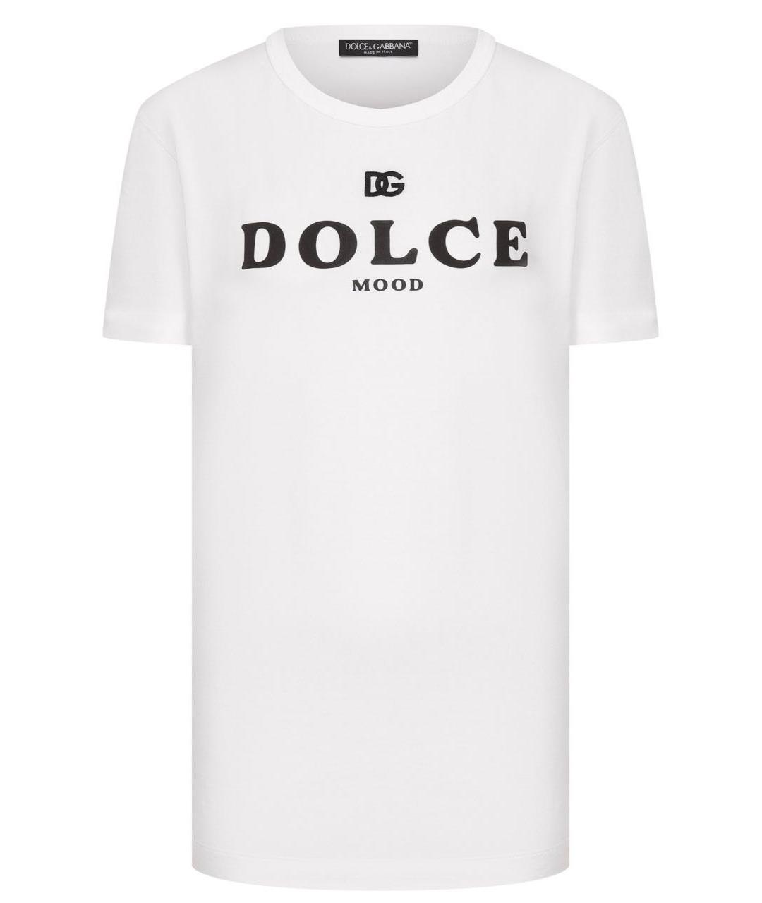 DOLCE&GABBANA Белая хлопковая футболка, фото 1