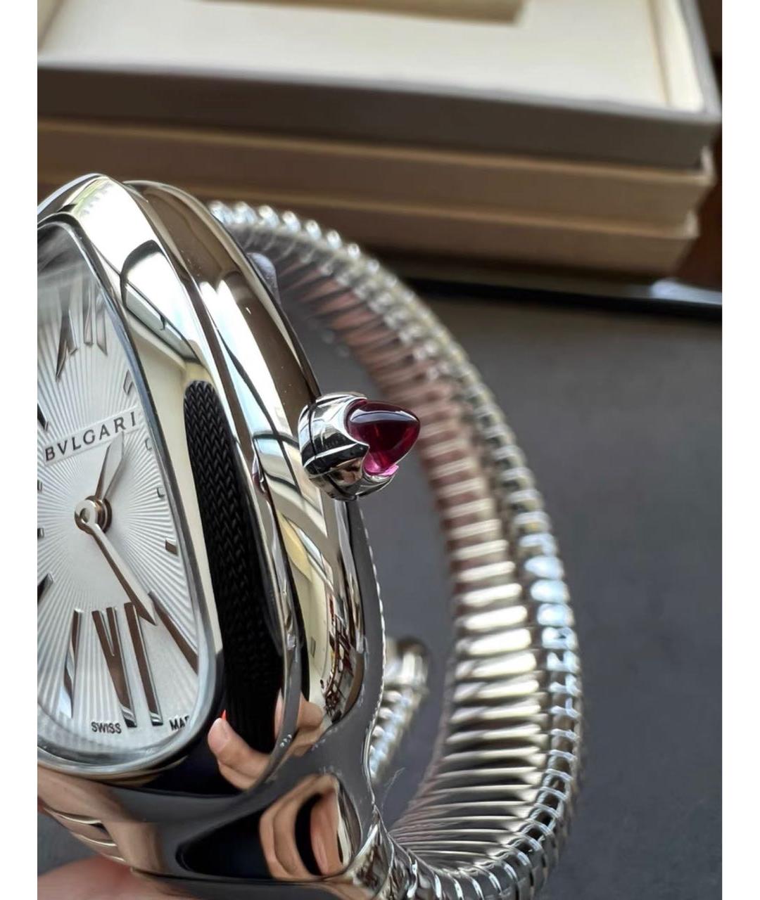 BVLGARI Серебряные металлические часы, фото 6