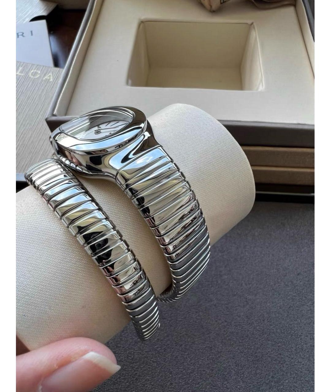 BVLGARI Серебряные металлические часы, фото 4