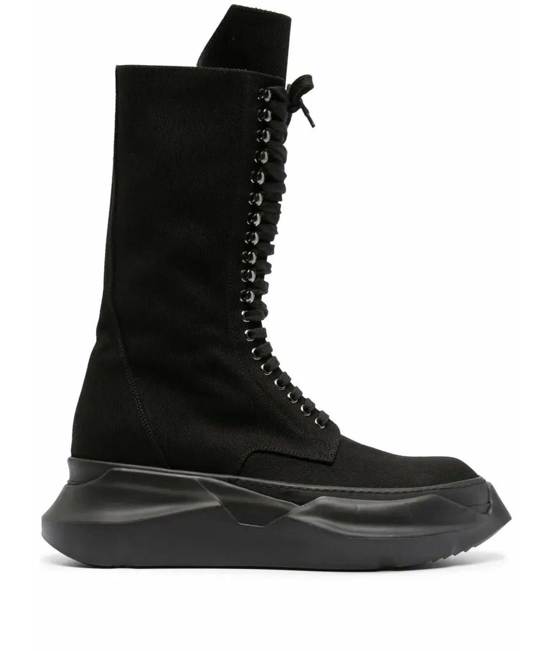 RICK OWENS Черные высокие ботинки, фото 9