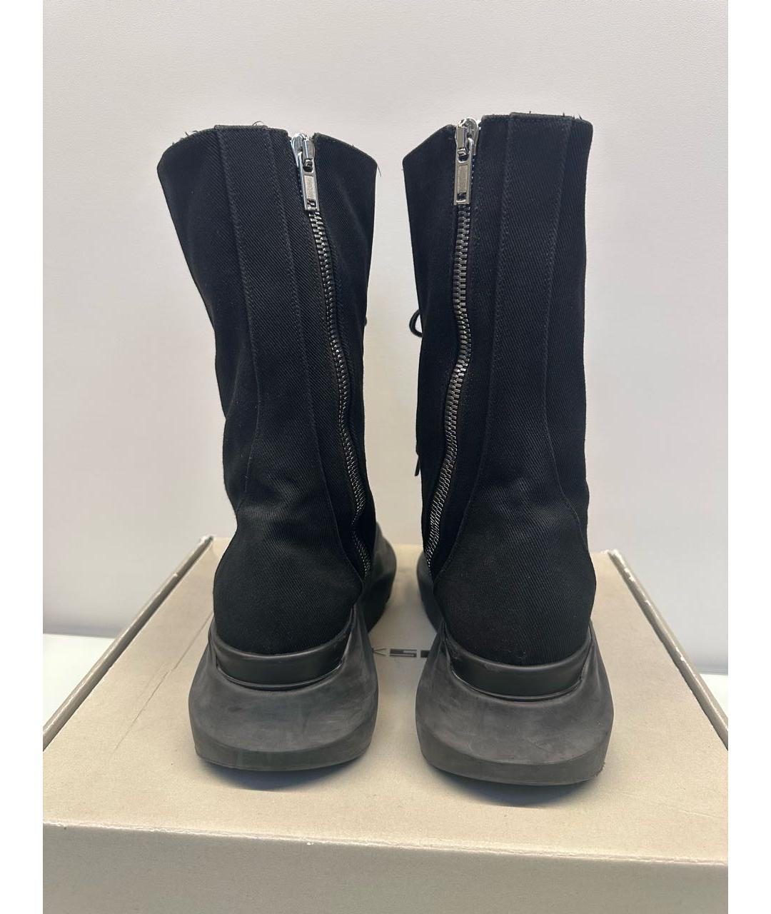 RICK OWENS Черные высокие ботинки, фото 7