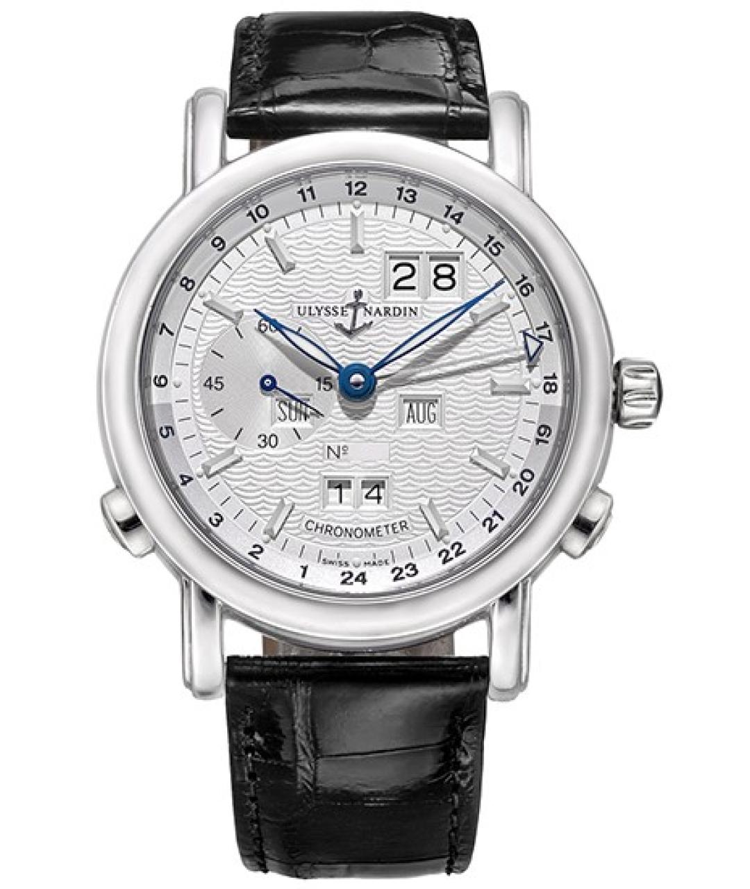 Ulysse Nardin Серебряные платиновые часы, фото 5