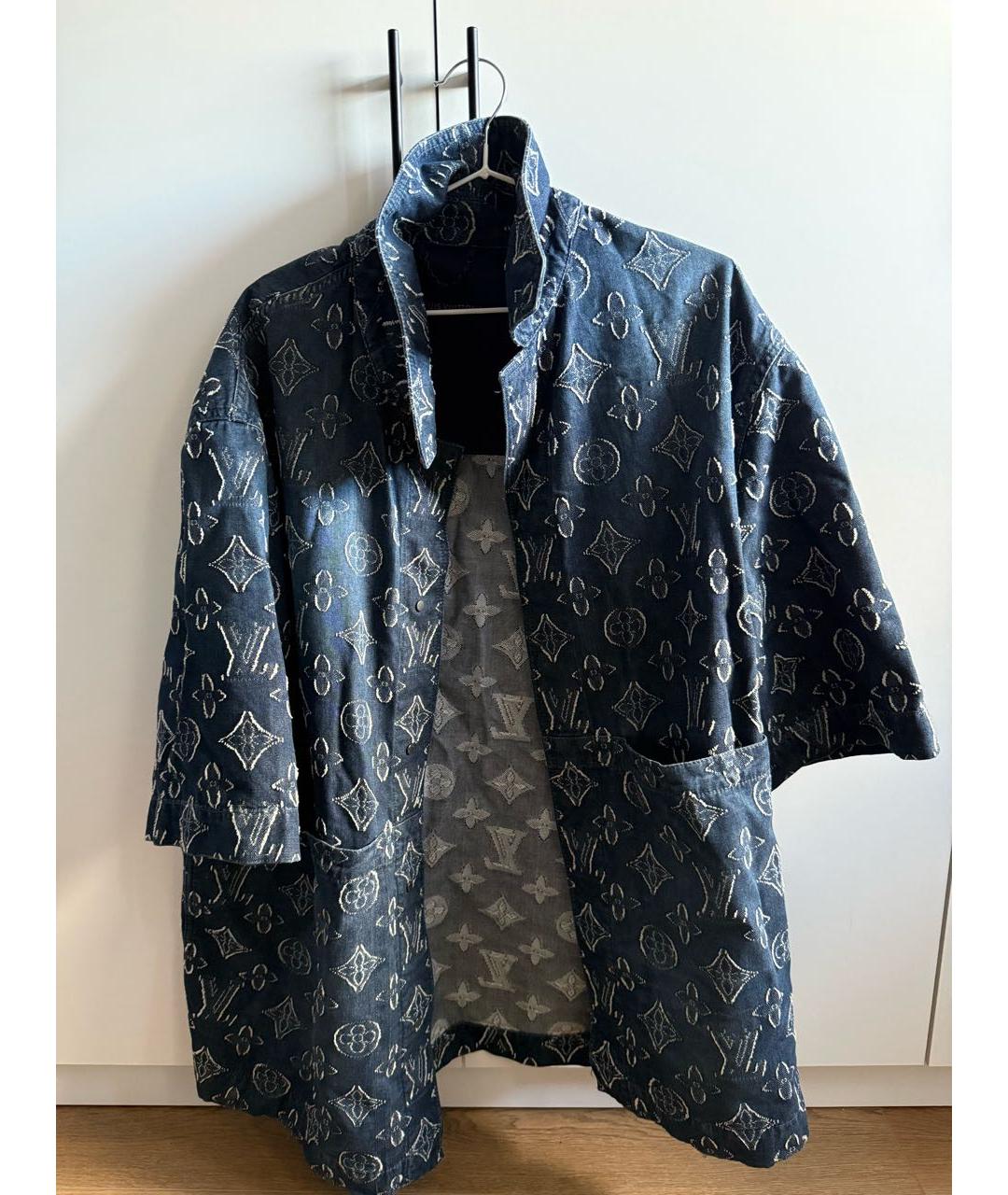 LOUIS VUITTON Темно-синяя хлопковая кэжуал рубашка, фото 2