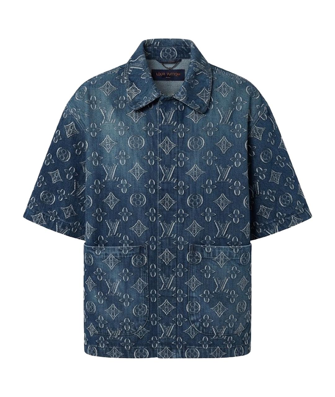 LOUIS VUITTON Темно-синяя хлопковая кэжуал рубашка, фото 1
