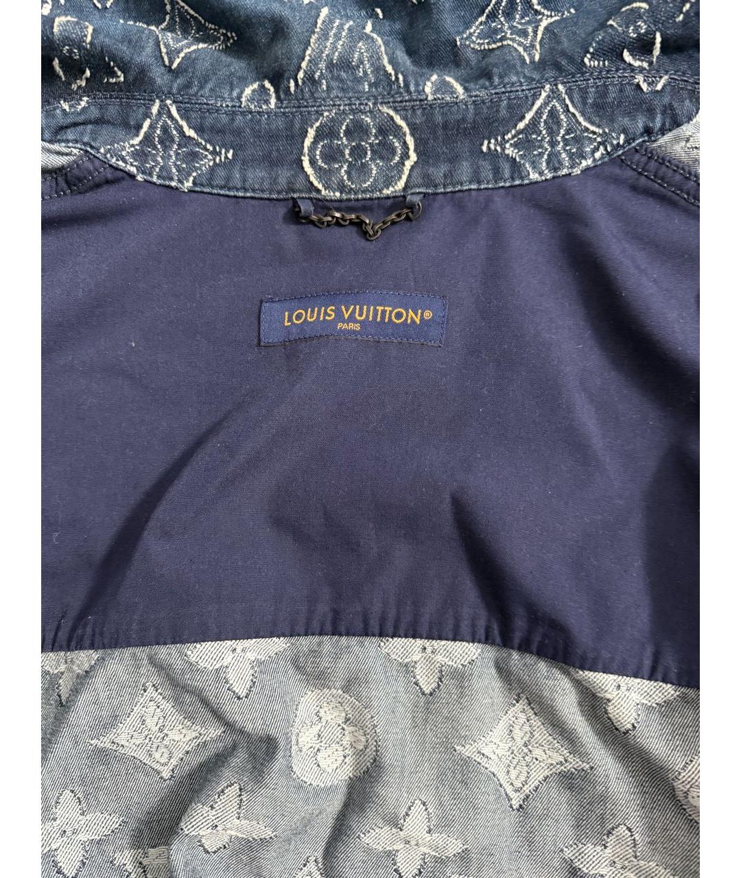 LOUIS VUITTON Темно-синяя хлопковая кэжуал рубашка, фото 3