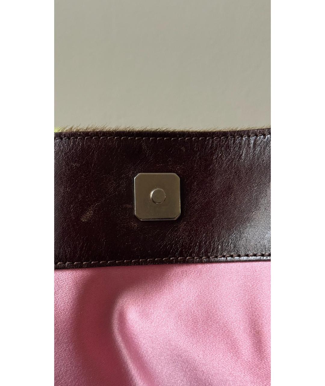 FENDI Салатовая кожаная сумка тоут, фото 6