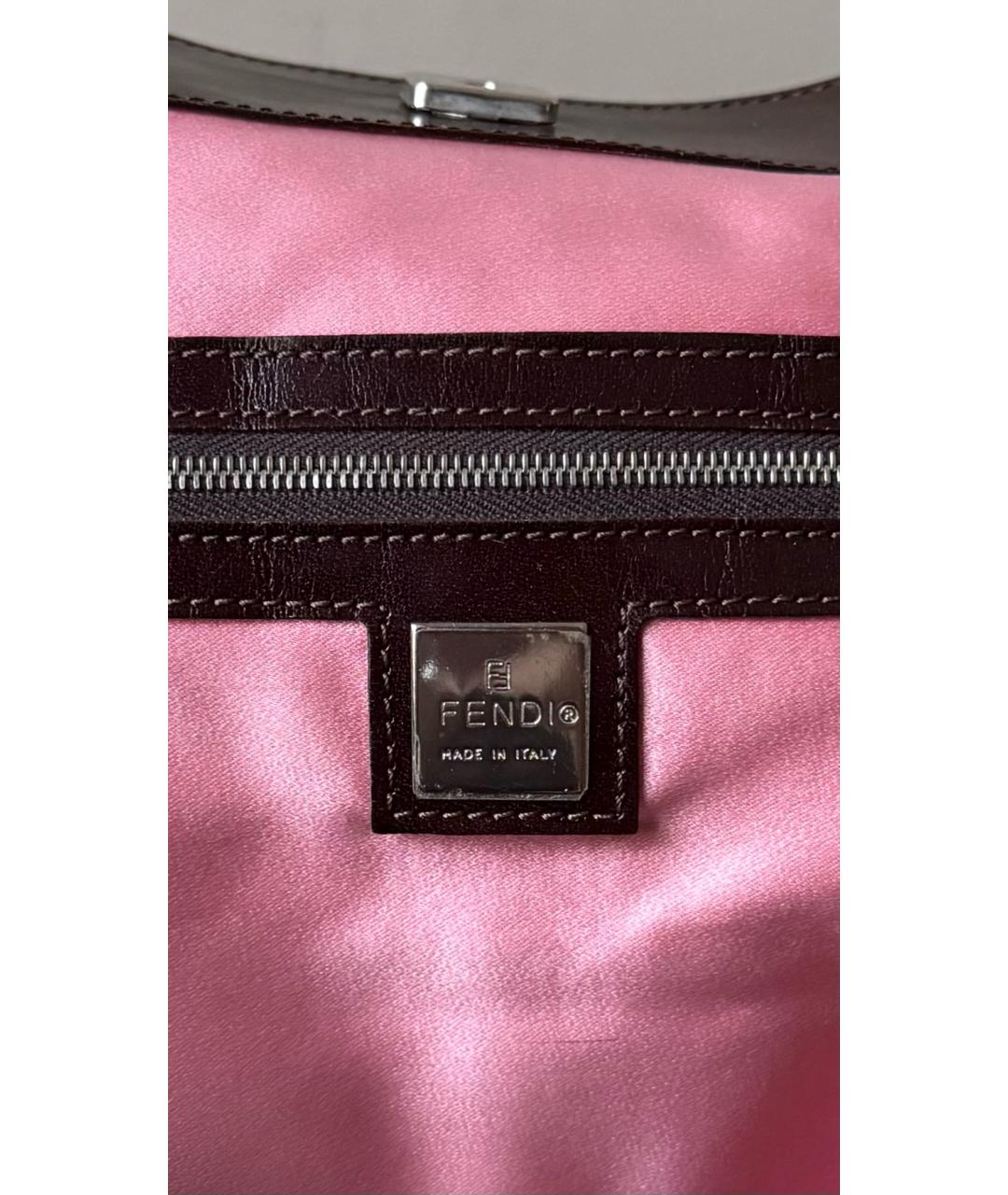 FENDI Салатовая кожаная сумка тоут, фото 7