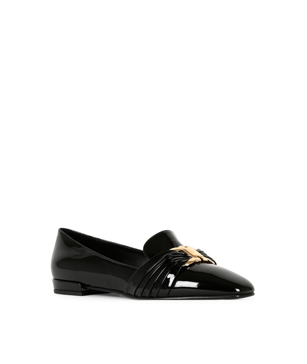 FERRAGAMO Черные лоферы из лакированной кожи, фото 2