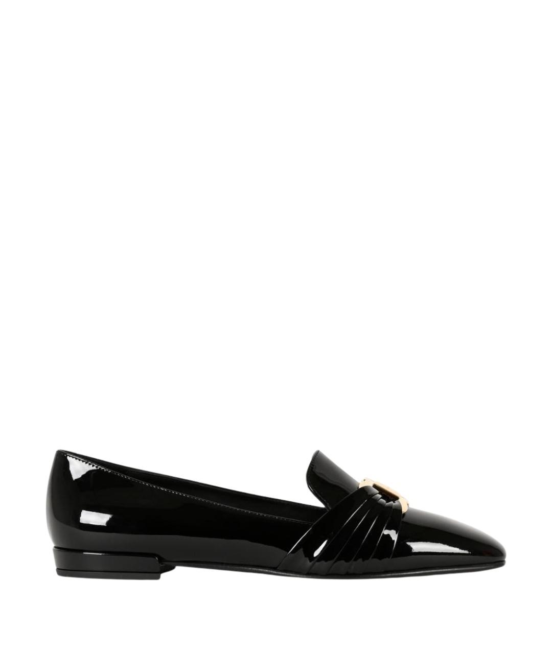 FERRAGAMO Черные лоферы из лакированной кожи, фото 1