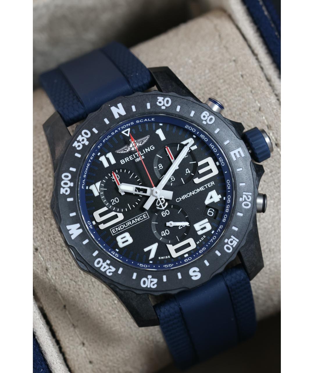 BREITLING Синие карбоновые часы, фото 3