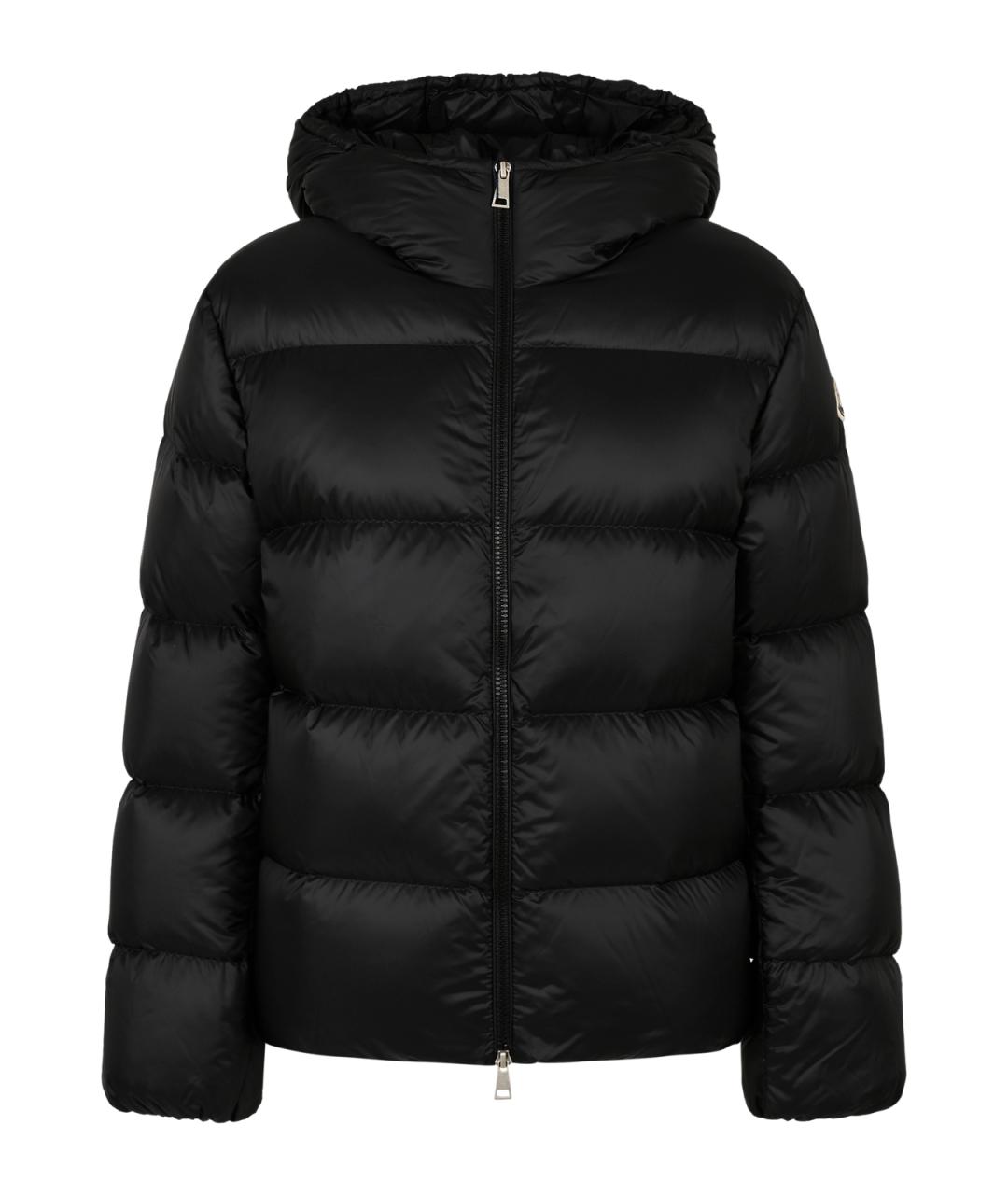 MONCLER Черный синтетический пуховик, фото 1