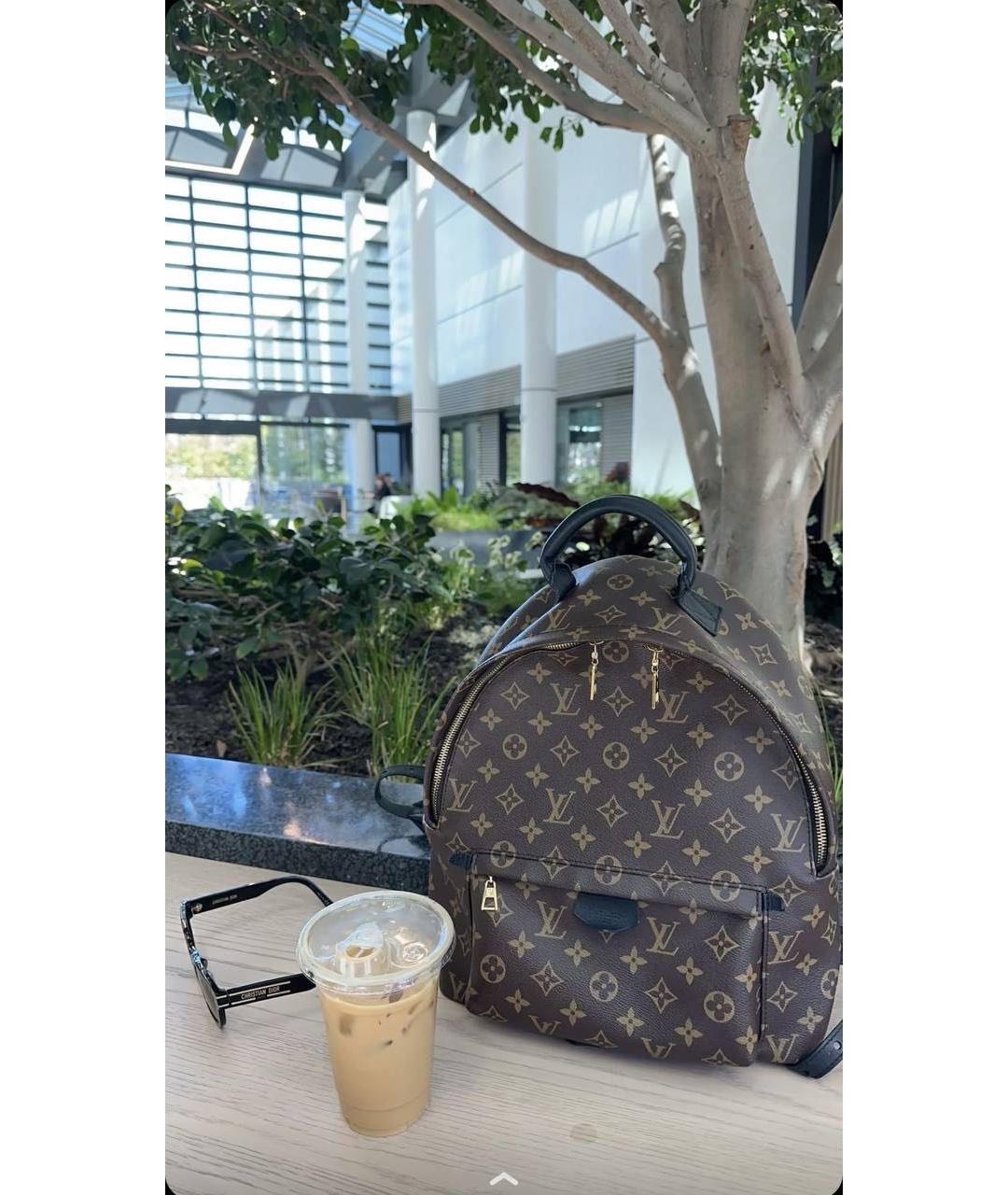 LOUIS VUITTON Коричневый кожаный рюкзак, фото 3