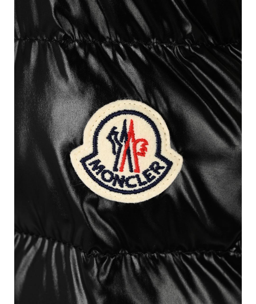 MONCLER Черный синтетический пуховик, фото 3