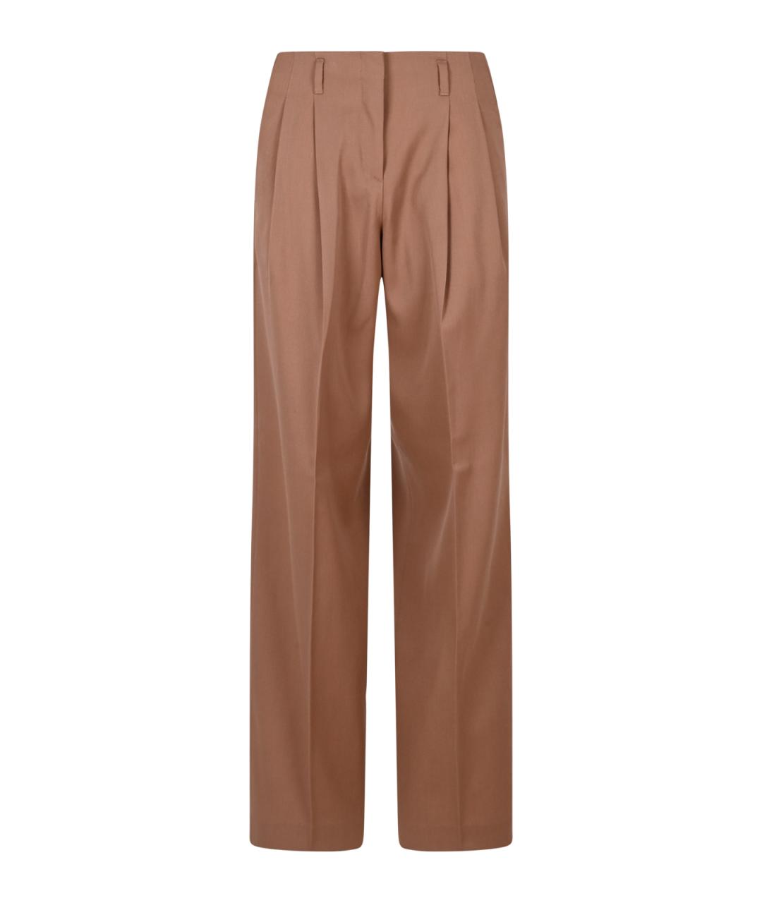 GOLDEN GOOSE Розовые хлопковые прямые брюки, фото 1