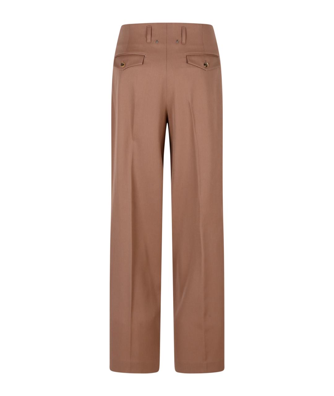 GOLDEN GOOSE Розовые хлопковые прямые брюки, фото 2