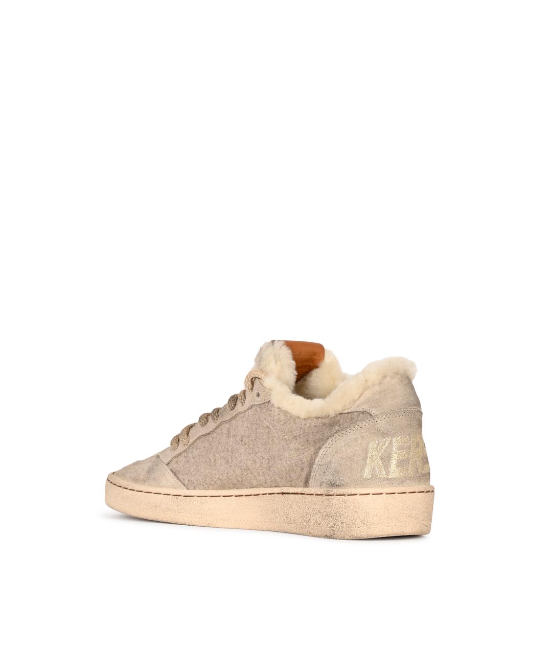 GOLDEN GOOSE Бежевые синтетические кроссовки, фото 3