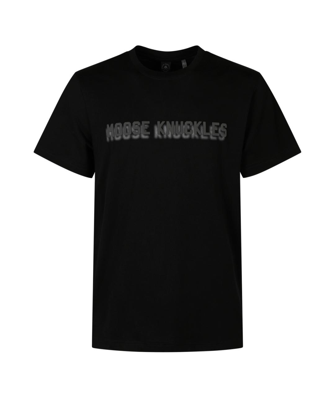 MOOSE KNUCKLES Черная хлопковая футболка, фото 1