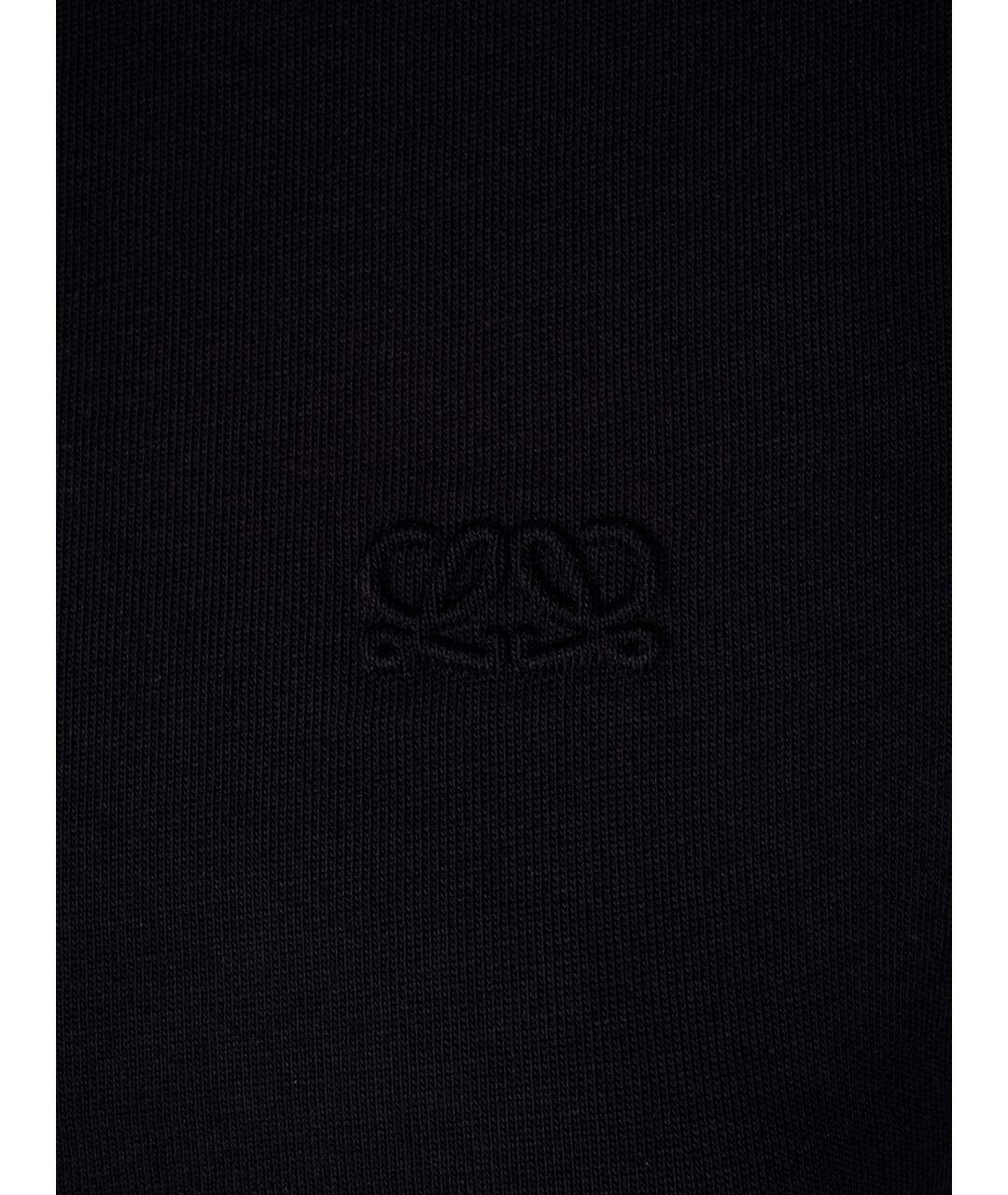 LOEWE Темно-синяя хлопковая футболка, фото 3