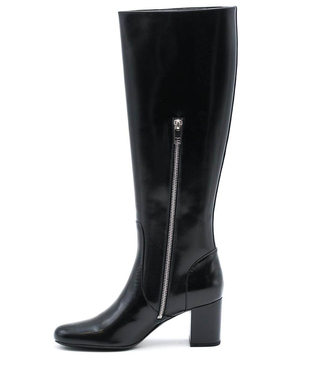 SAINT LAURENT Черные кожаные сапоги, фото 3
