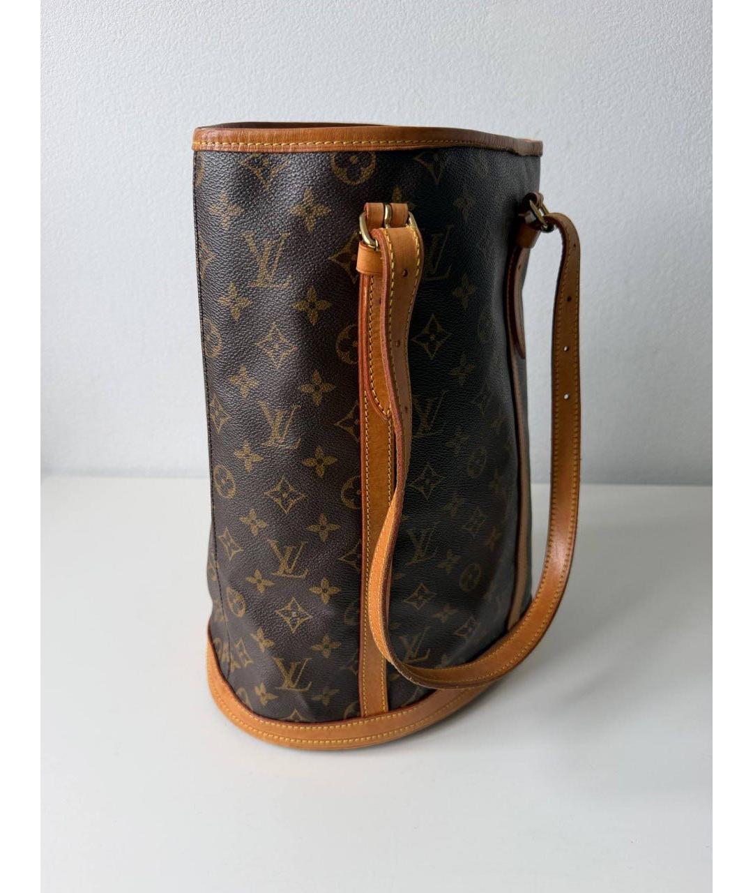 LOUIS VUITTON Коричневая сумка тоут из канвы, фото 3