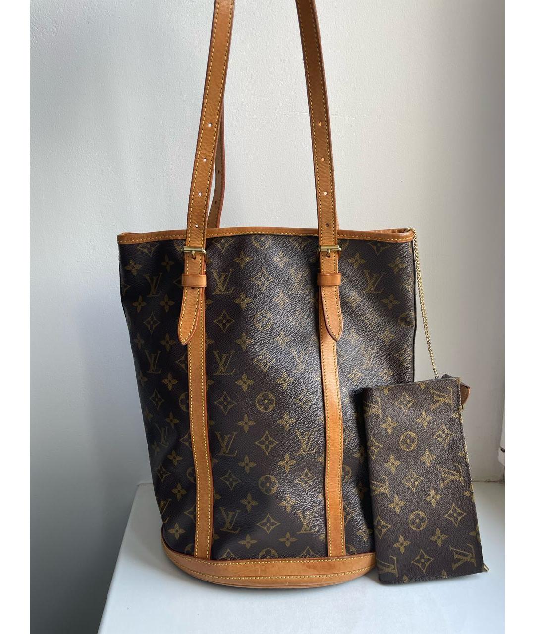 LOUIS VUITTON Коричневая сумка тоут из канвы, фото 2