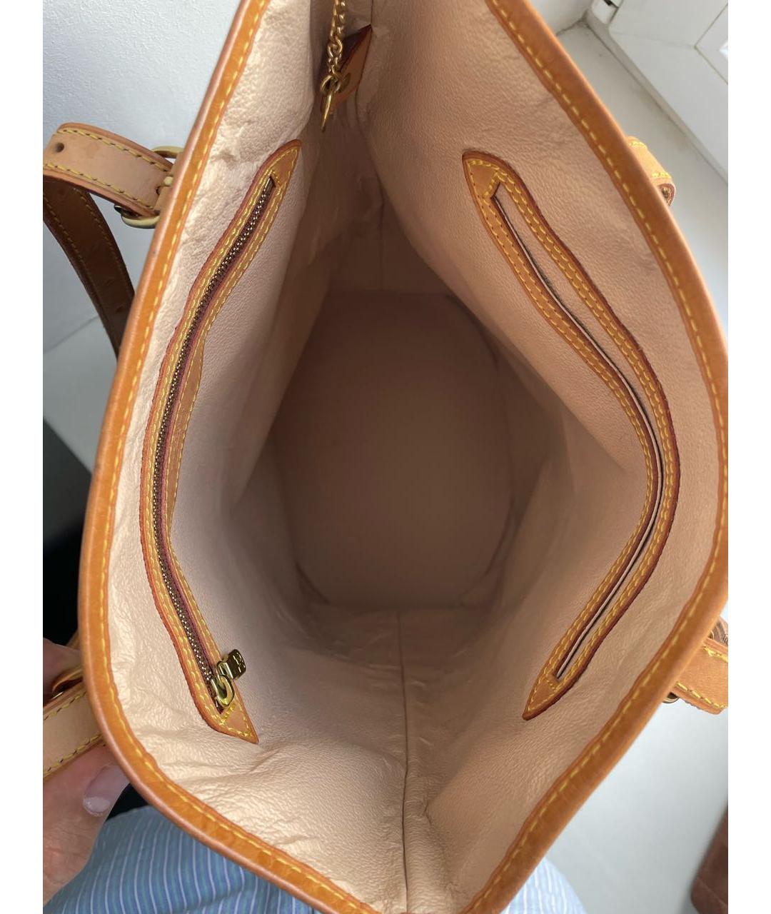 LOUIS VUITTON Коричневая сумка тоут из канвы, фото 4