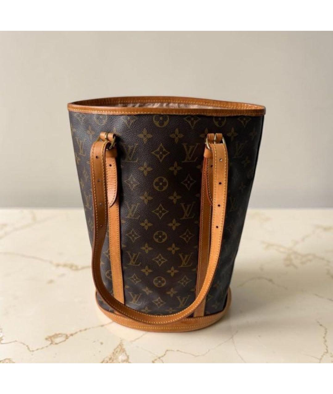 LOUIS VUITTON Коричневая сумка тоут из канвы, фото 6