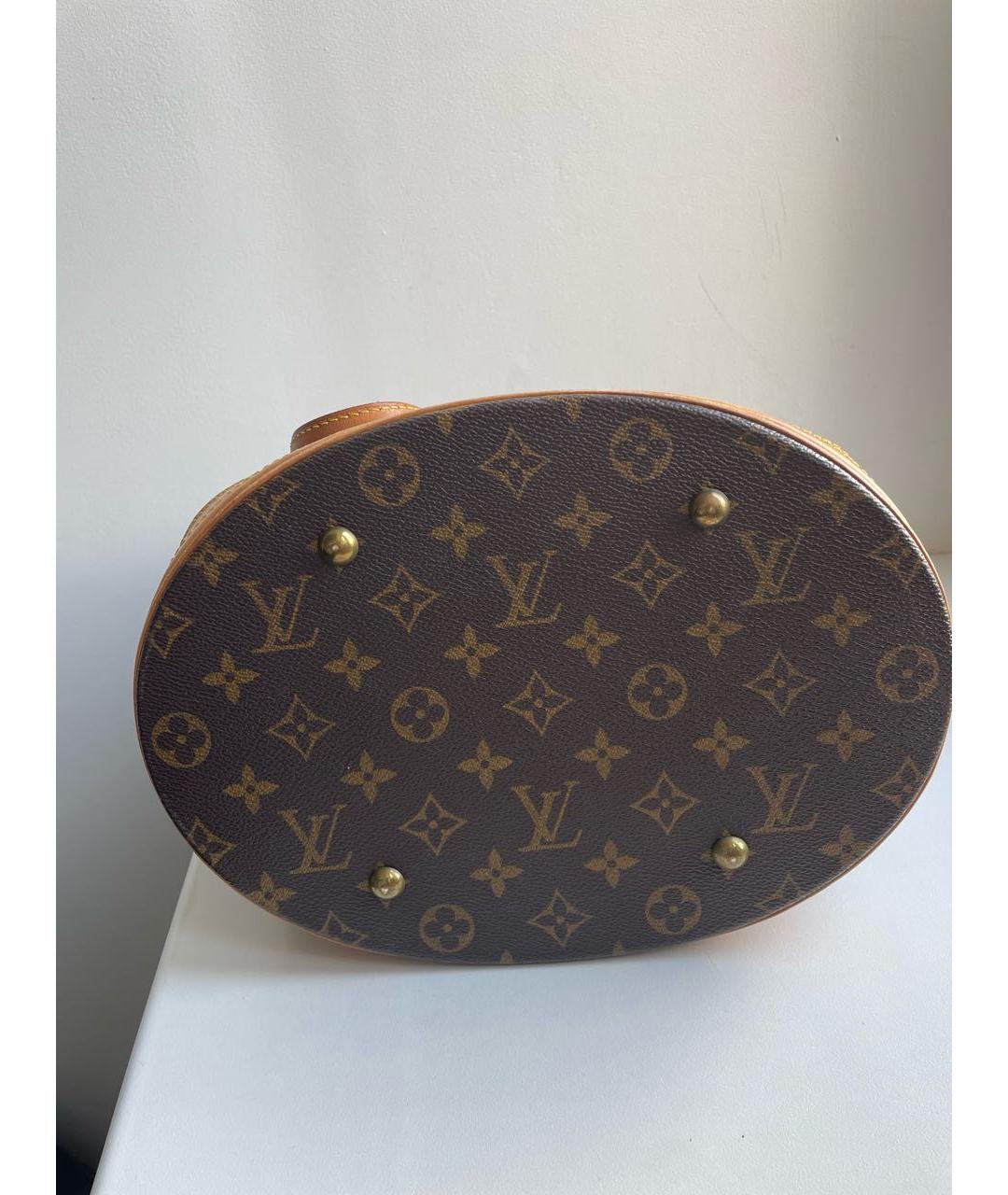 LOUIS VUITTON Коричневая сумка тоут из канвы, фото 5
