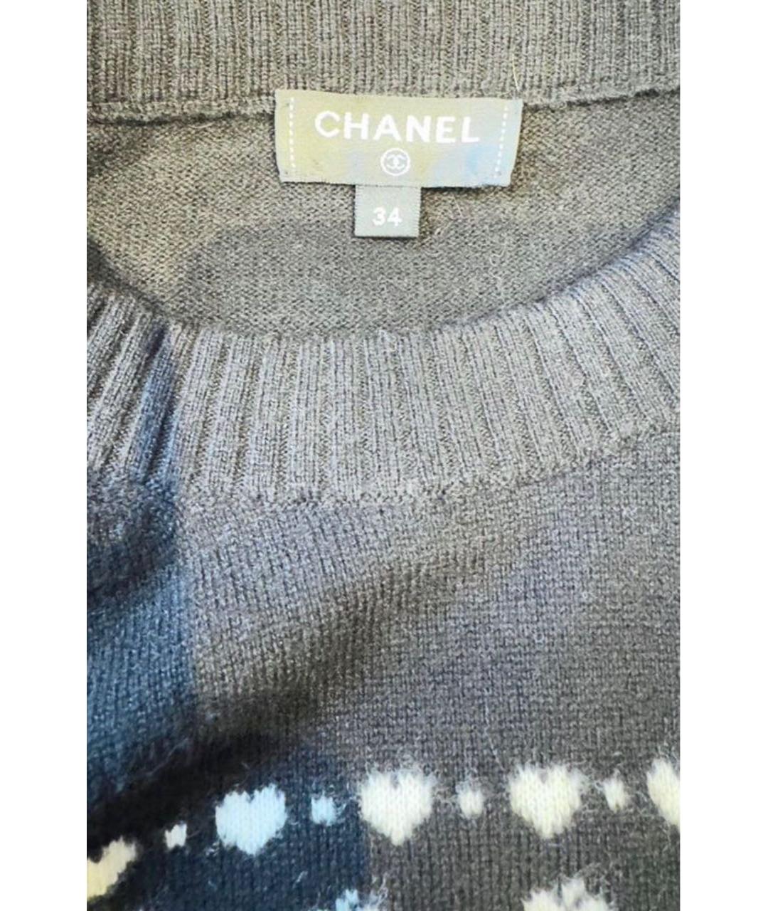 CHANEL Черный кашемировый джемпер / свитер, фото 3