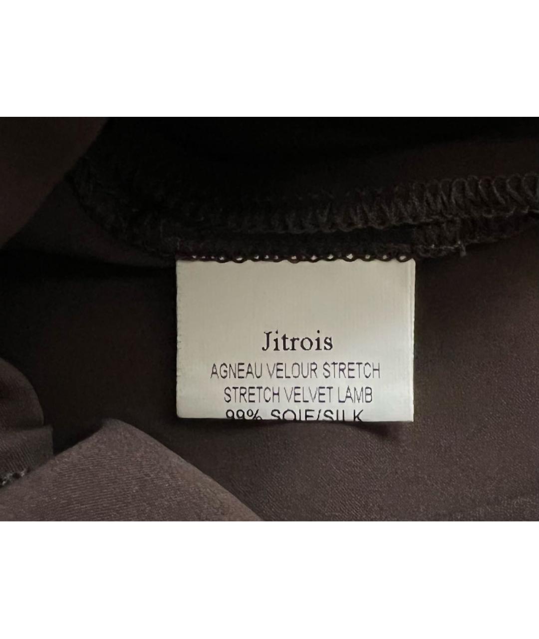 JITROIS Коричневая шелковая блузы, фото 5