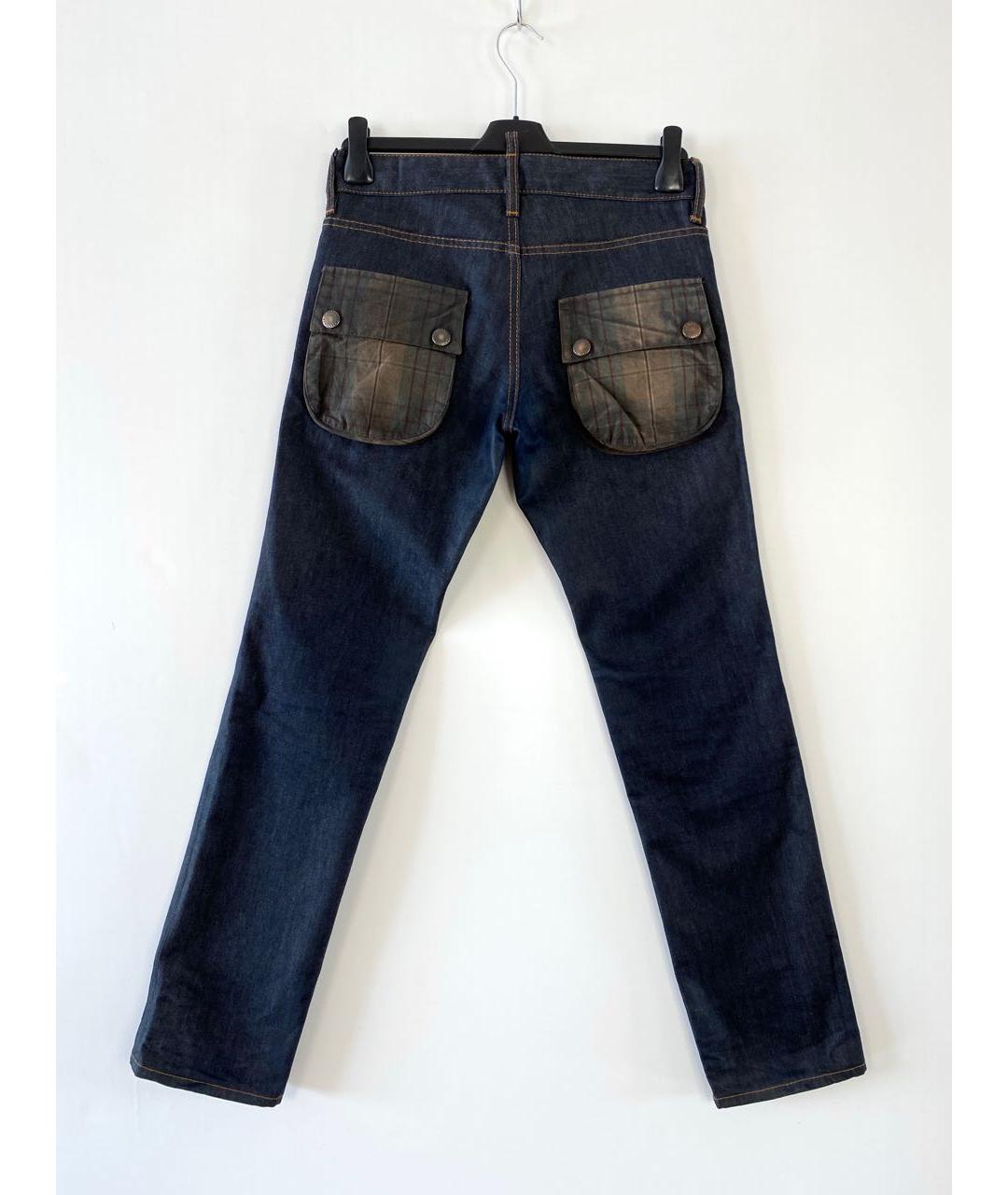 DSQUARED2 Синие хлопковые прямые джинсы, фото 9