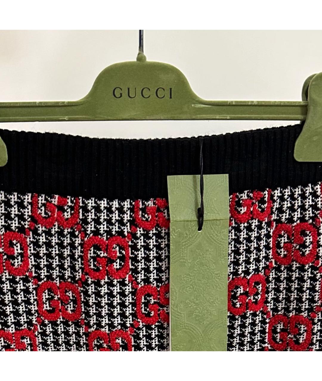 GUCCI Красная шерстяная юбка миди, фото 3