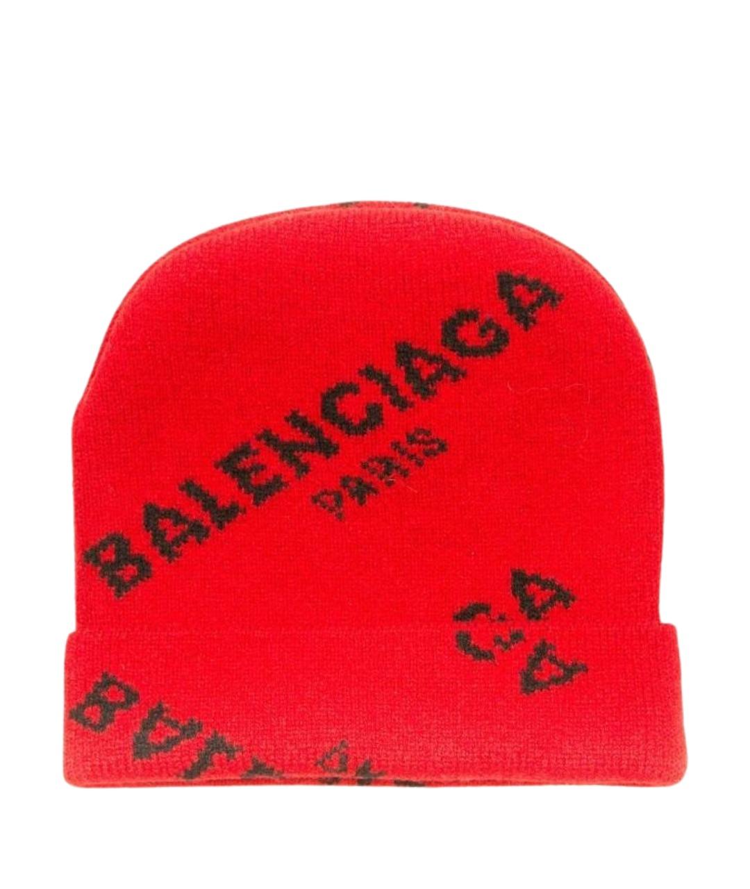 BALENCIAGA Красная шерстяная шапка, фото 1