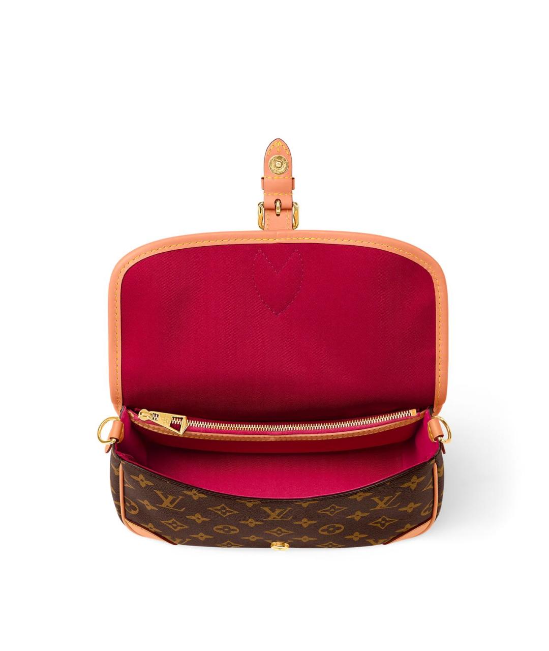 LOUIS VUITTON Коричневая сумка через плечо из канвы, фото 3