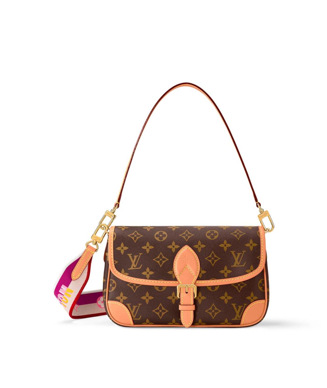 LOUIS VUITTON Коричневая сумка через плечо из канвы, фото 5