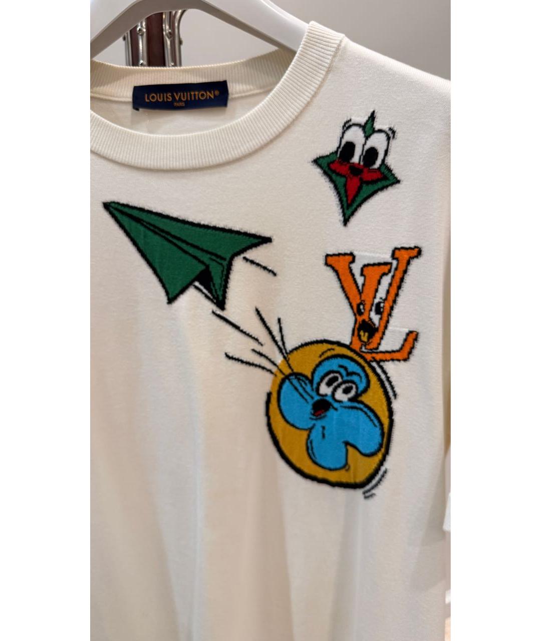 LOUIS VUITTON Бежевая футболка, фото 3